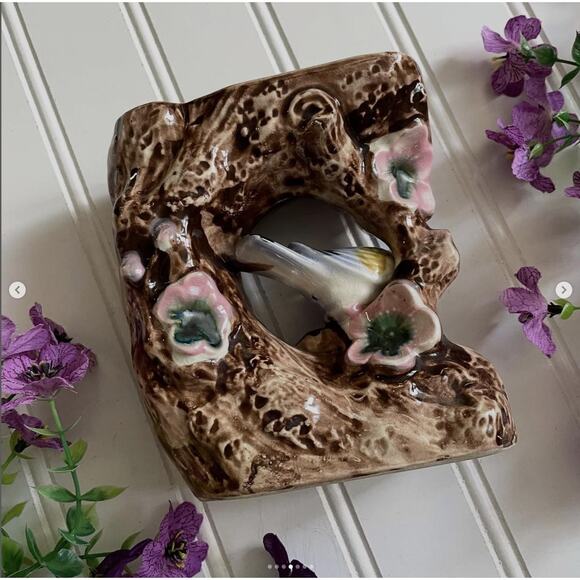 Vintage Bird Planter Vase Porcelain Ceramic FloArt Japan - Picture 4 of 7